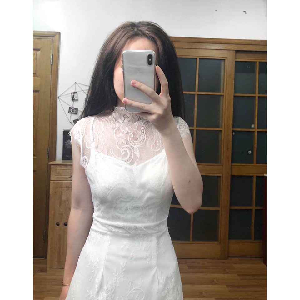 Đầm dự tiệc ren đuôi cá sang trọng quý phái kèm ảnh thật | BigBuy360 - bigbuy360.vn