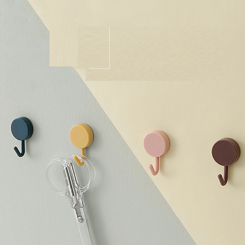 Bộ 10 móc dán tường nhựa nhiều màu chắc chắn Min House