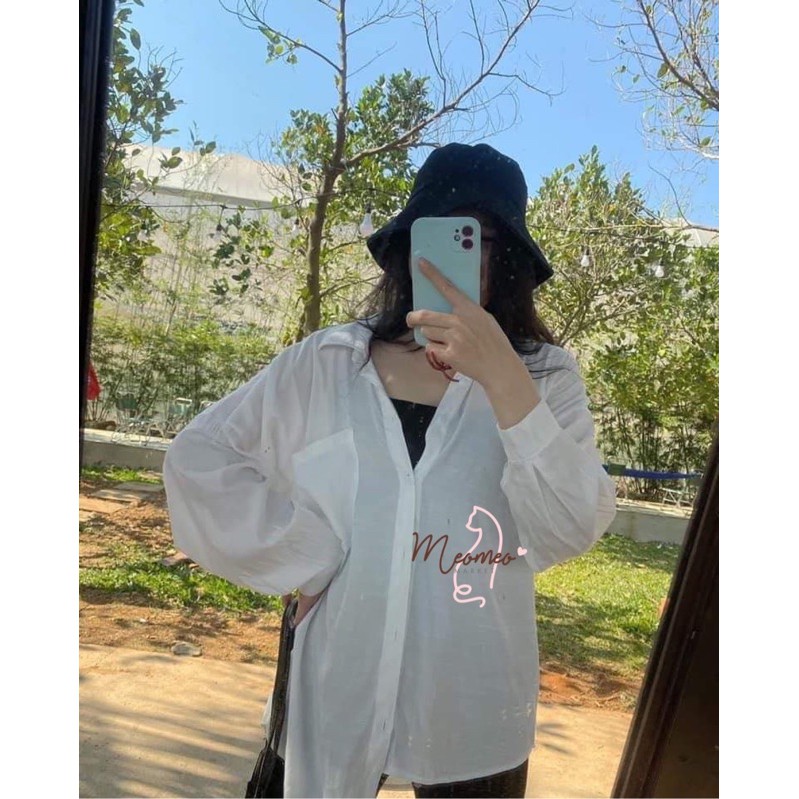 Áo sơ mi nữ trắng dài tay - áo sơmi nữ trắng trơn dáng basic hàng chuẩn VNXK xịn Full 3 size | BigBuy360 - bigbuy360.vn
