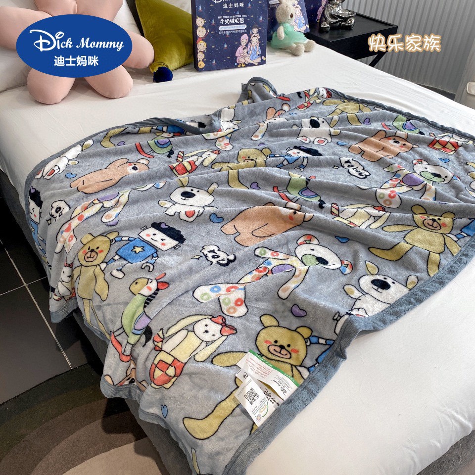 Chăn cho bé đi học, mền cho bé thương hiệu Disney mommy chuẩn đẹp xuất sắc, chất nỉ sữa siêu mềm mịn không xổ lông