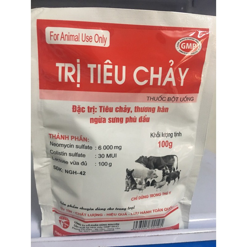 Tiêu chảy, thương hàn, sưng phù đầu - chỉ dùng trong thú y