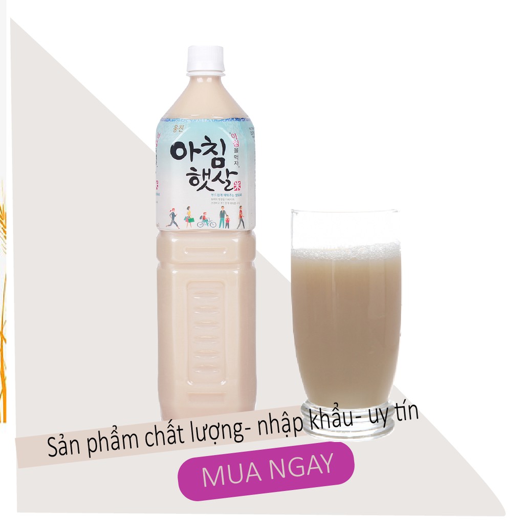 Combo 3 chai sữa gạo rang Woogjin Hàn Quốc 1500ml giúp giảm cân, dưỡng da, cung cấp dinh dưỡng SutoShop