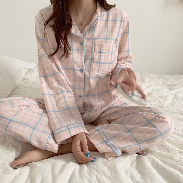 Bộ đồ ngủ nữ dài tay,pijama chất thô hàn mềm mại C36 | BigBuy360 - bigbuy360.vn