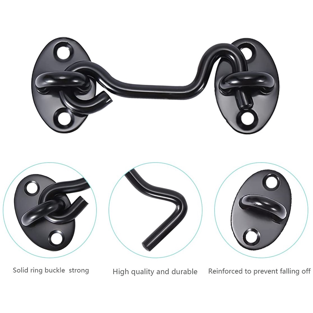 Chốt khóa cài cửa bằng thép không gỉ với ngàm ốc vít cho cửa sổ/cửa chuồng/nhà xe/cửa ra vào