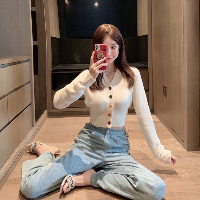 [ Mã 12FASHIONSALE1 giảm 10K đơn 50K ] 【Cocory】 Áo khoác len cardigan dáng rộng thời trang cho nữ