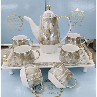Bộ ấm chén sứ vân đá kèm khay 28-9-15