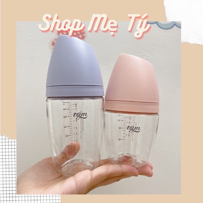 Bình Sữa Gạo TGM Nature cổ rộng size 160ml/ 240ml cho bé (nội địa Hàn)
