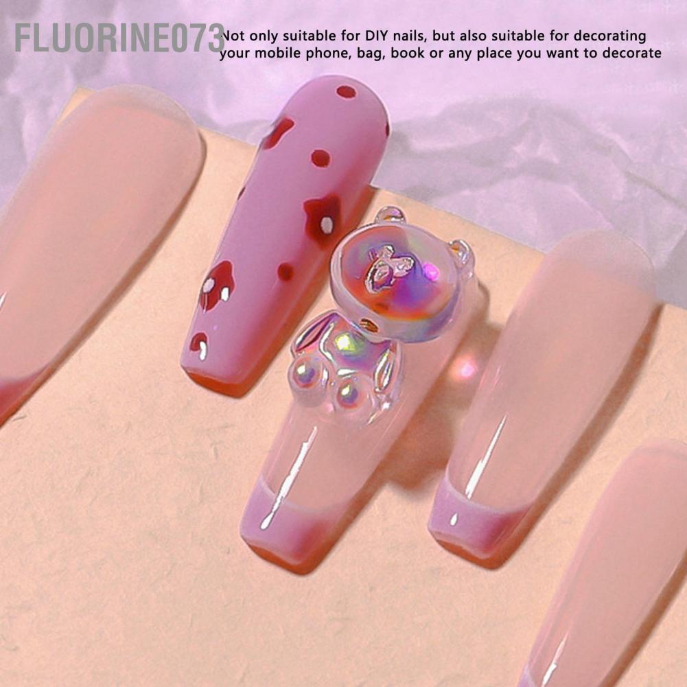 [Hàng mới về] 6 Phụ kiện món tay hình gấu dễ thương 3D DIY