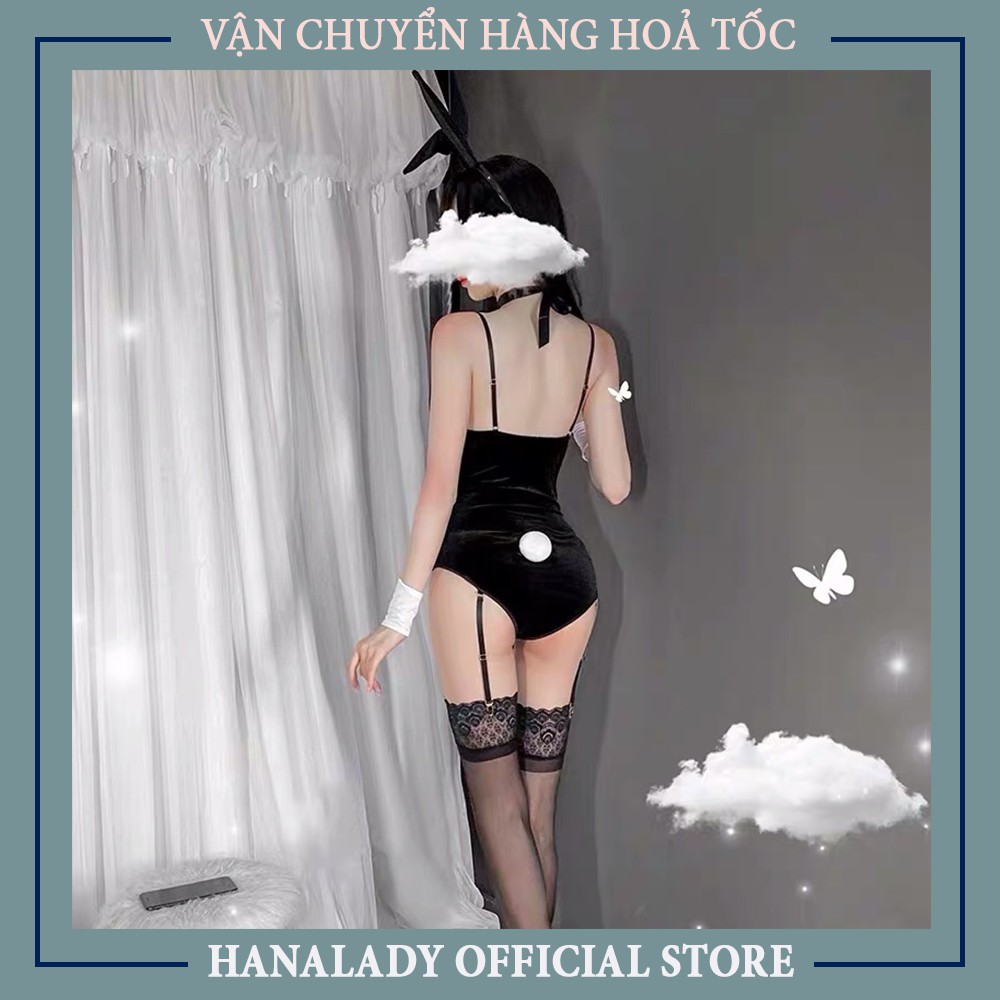 Bộ ngủ sexy -Cosplay Thỏ Nhung quyến rũ gợi cảm siêu sexy chất liệu cao cấp thoải mái C120