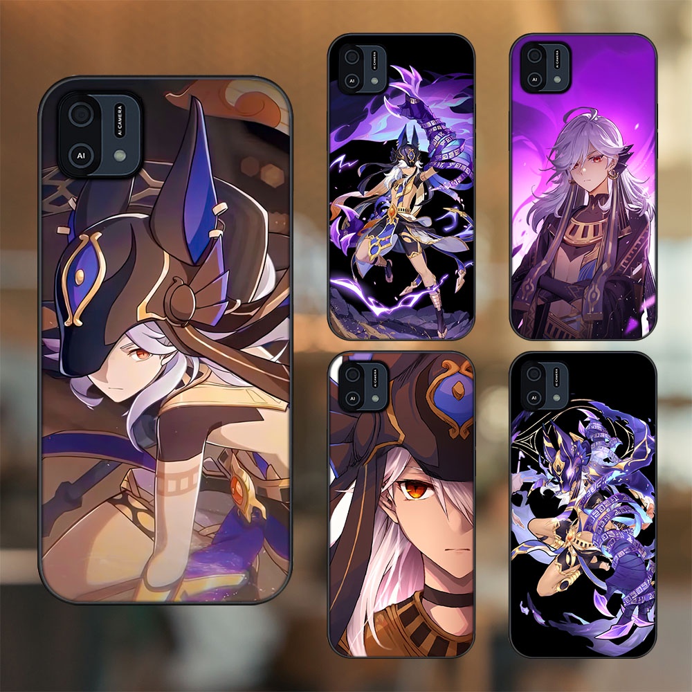 Ốp lưng Oppo A16K viền đen in hình Cyno Genshin Impact