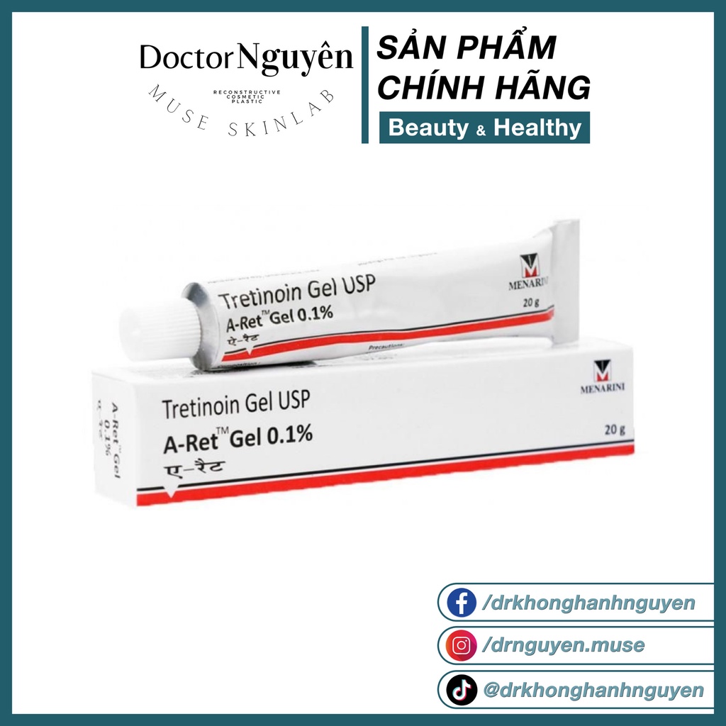 Tretinoin Gel USP Aret Menarini Giảm Mụn Chống Lão Hóa Da