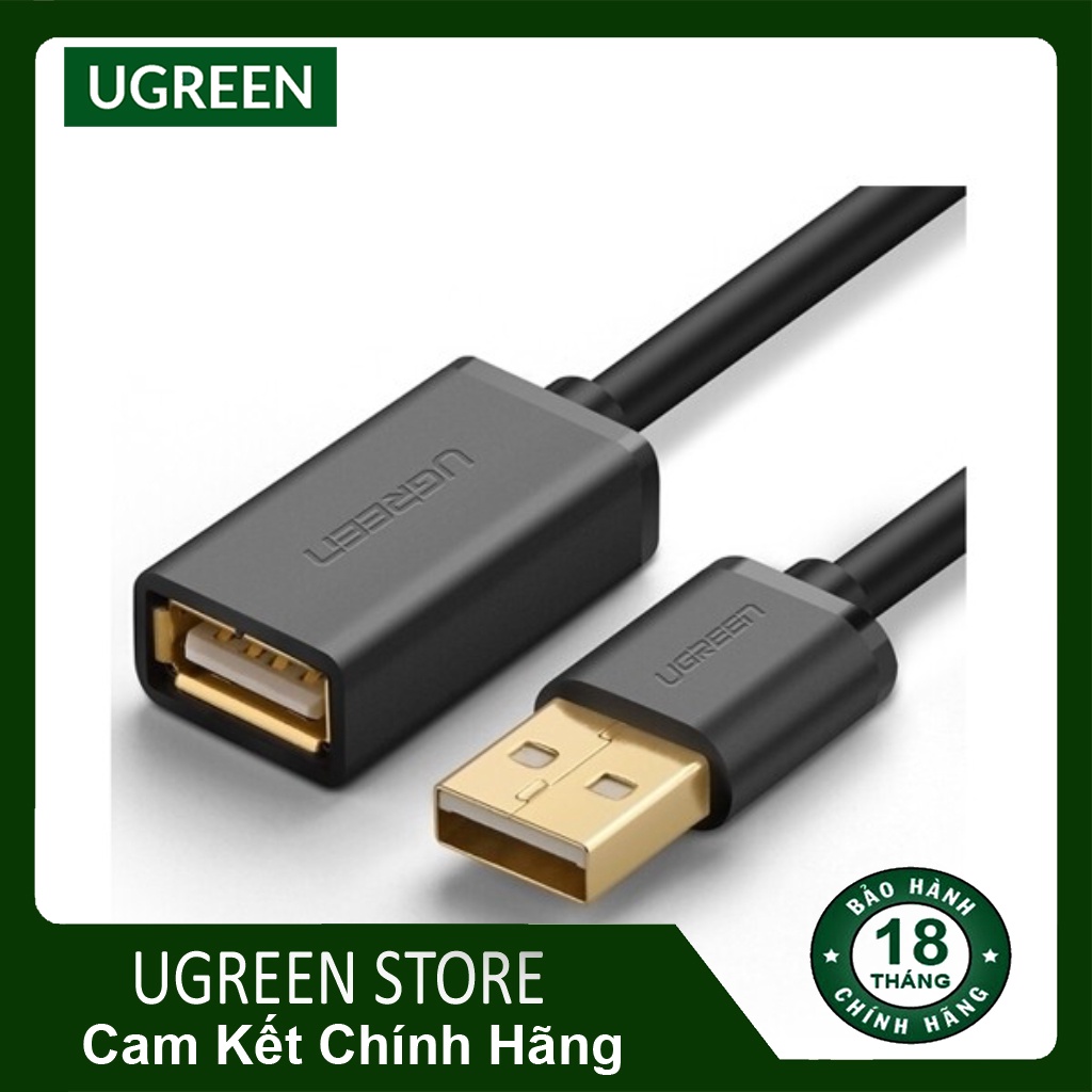 Dây cáp USB 2.0 1 đầu đực 1 đầu cái l Hỗ trợ kết nối Laptop,USB với bàn phím, chuột, loa,..l UGREEN