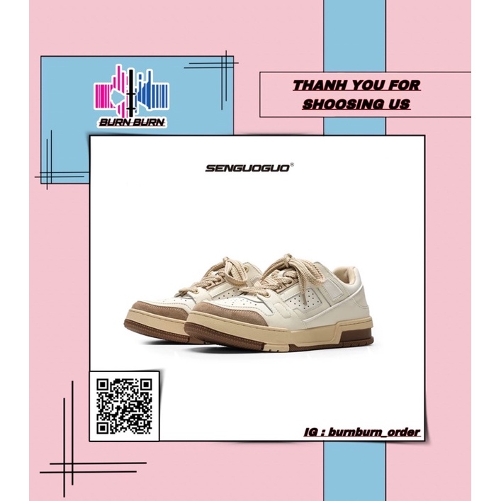 GIÀY SNEAKER CHÍNH HÃNG SENGUOGUO FORM CỨNG CÁP DA CAO CẤP
