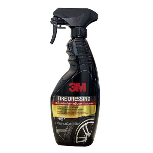 Chai xịt chăm sóc lốp phục hồi cao su - 3M Tire Dressing PN39042LT 400ml (Đen)