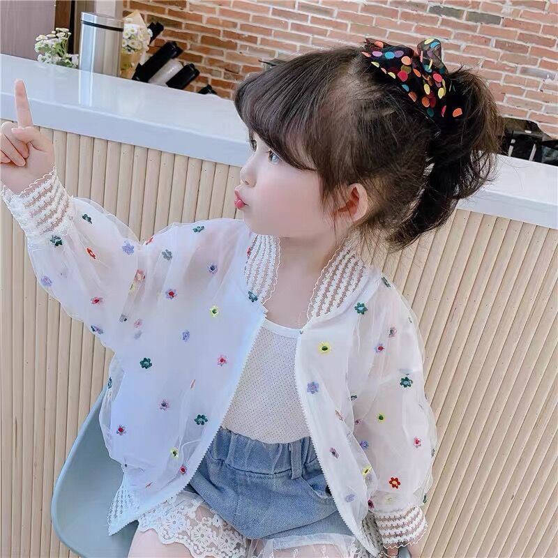 Áo khoác mỏng chống nắng phong cách Hàn Quốc thời trang mùa hè cho bé gái