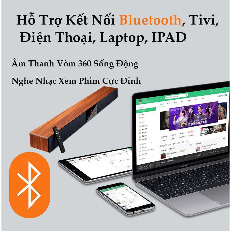 [RẺ NHẤT SHOPEE] Loa Thanh Dài 100Cm Bluetooth 5.0 Soundbar Q11 Vỏ Gỗ, Công Suất 120W, Mang Đến Âm Thanh Sống Động