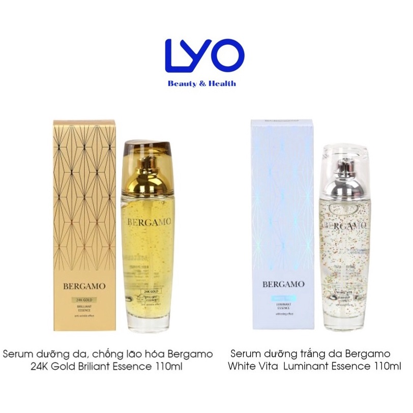 Tinh Chất serum Dưỡng Da Bergamo Vàng Bergamo 24K Brilliant 100ml - trắng White Vita Luminant 110 ml
