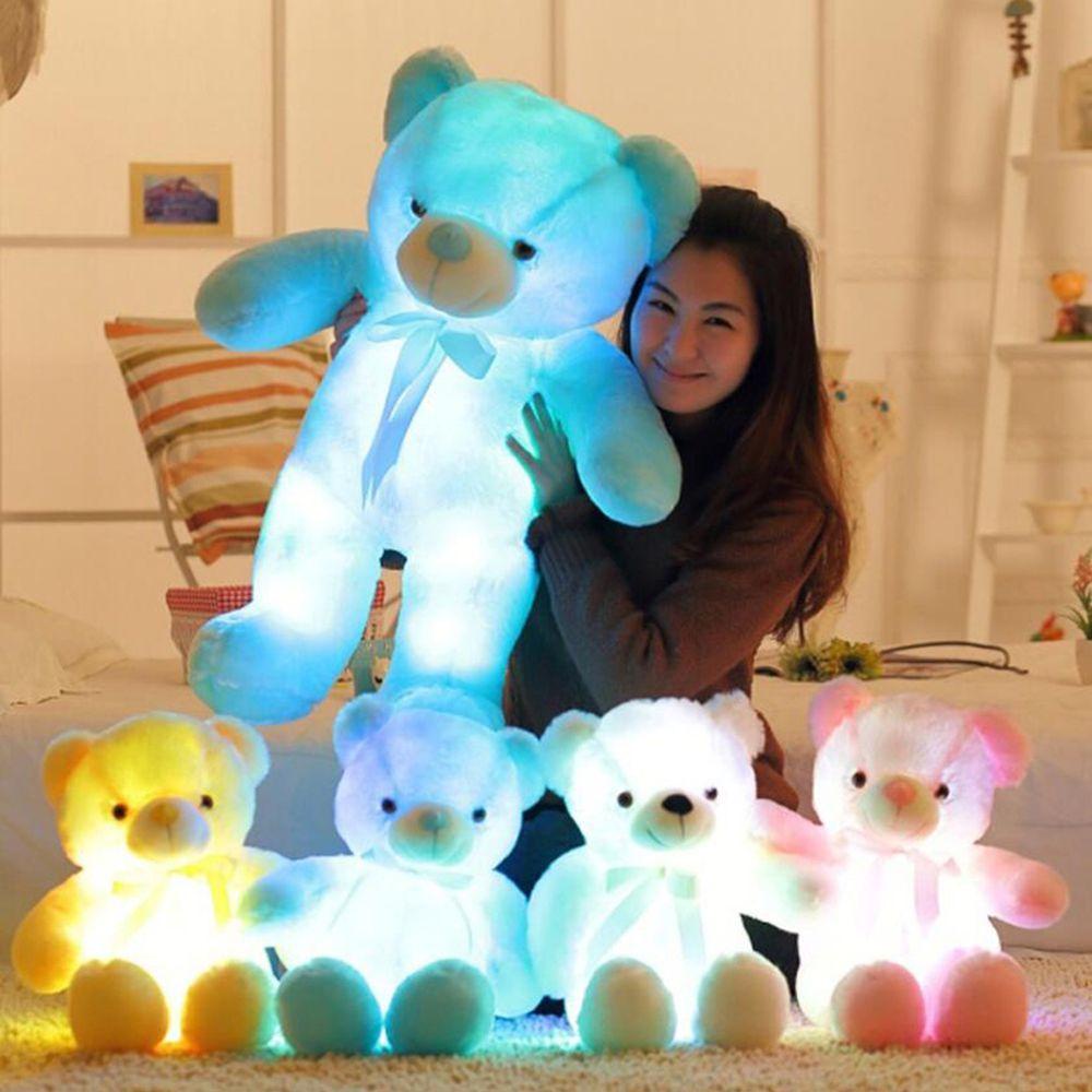Gấu Teddy Nhồi Bông 30CM Có Đèn LED Phát Sáng Dễ Thương