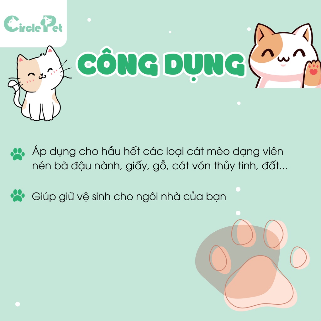 Khay Vệ Sinh Petodcotor Pian Pian Cao Cấp Dễ Dàng Dọn Dẹp Hỗ Trợ Bé Mèo Đi Vệ Sinh Đúng Chố - Circle Pet