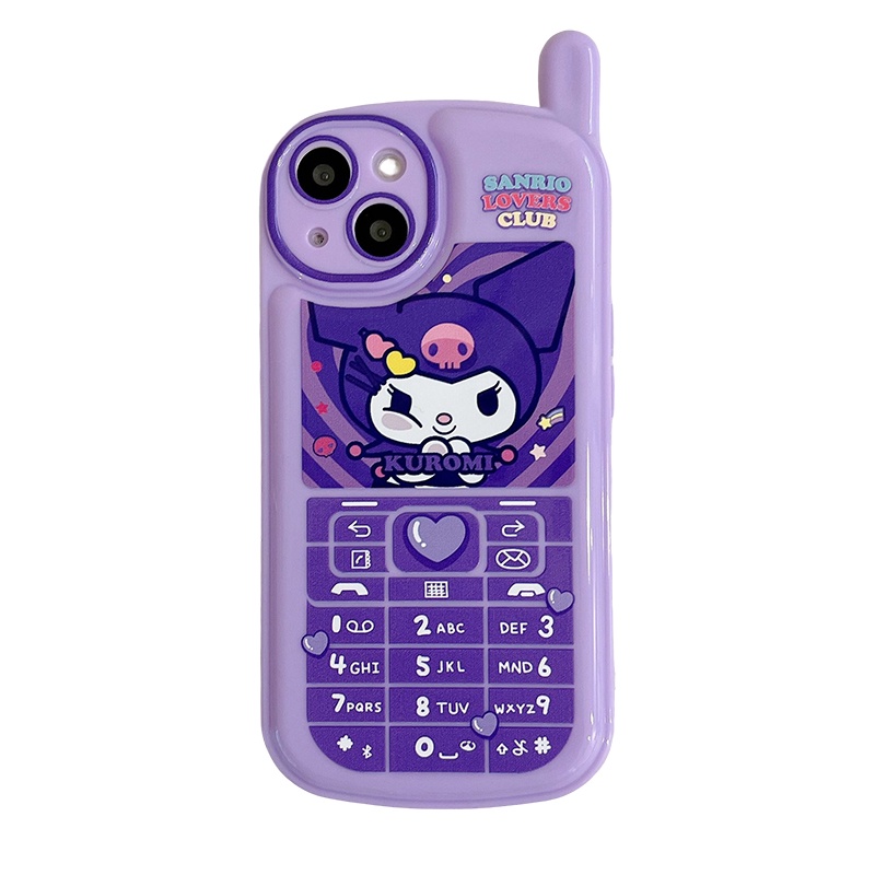 Ốp Điện Thoại Chống Sốc Họa Tiết Kuromi Melody Cho iPhone 14 / 13 / 12 / 11 / X