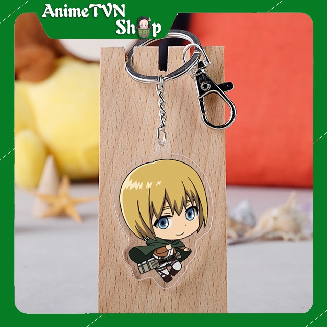 Móc khoá Mica dây xịn anime Attack on Titan (Shingeki no Kyojin) - Nhựa Cứng Acrylic In 2 mặt sắc nét ( ảnh thật )