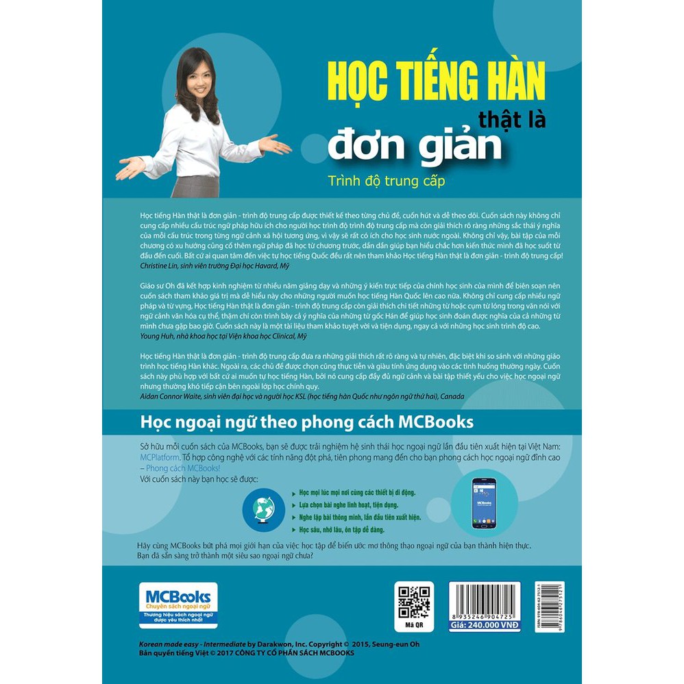 Sách Học Tiếng Hàn Thật Là Đơn Giản - Trình Độ Trung Cấp