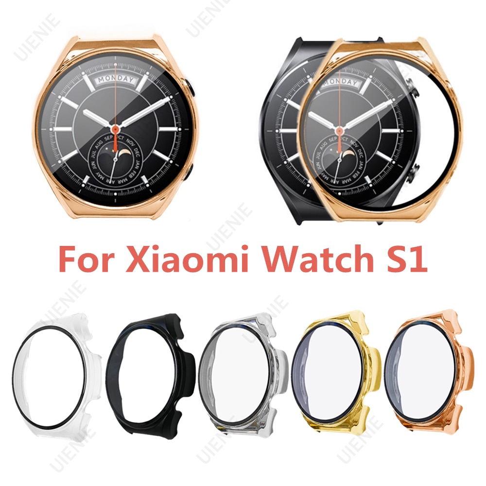 Ốp Bảo Vệ Màn Hình Đồng Hồ Thông Minh Xiaomi Mi Watch S1 Bằng PC 2 Trong 1 Kính