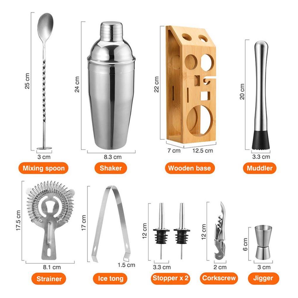 Bộ Giá Đỡ Bình Lắc Cocktail Bằng Gỗ Dành Cho Bartender
