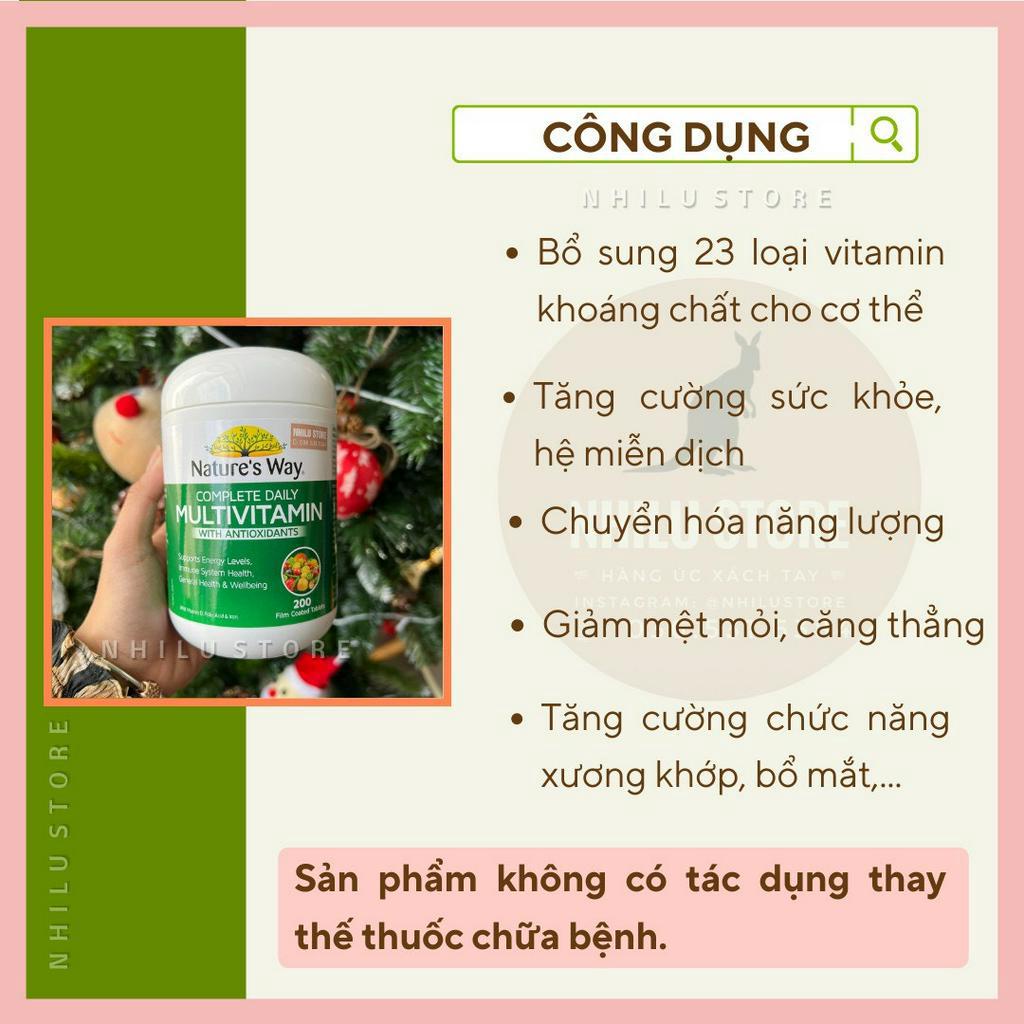 Tảo xoắn MULTIVITAMIN NATURE'S WAY - Vitamin tổng hợp 🇦🇺