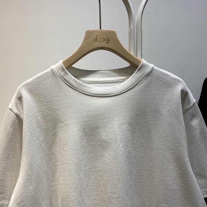 SUXI Áo thun tay ngắn cổ tròn họa tiết sọc thiết kế mới thời trang mùa hè phong cách retro cho nữ