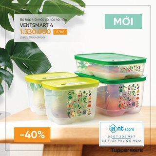 Hộp bảo quản Tupperware💕 Bộ hộp trữ mát có nút hô hấp Ventsmart 4 - Hàng mới về