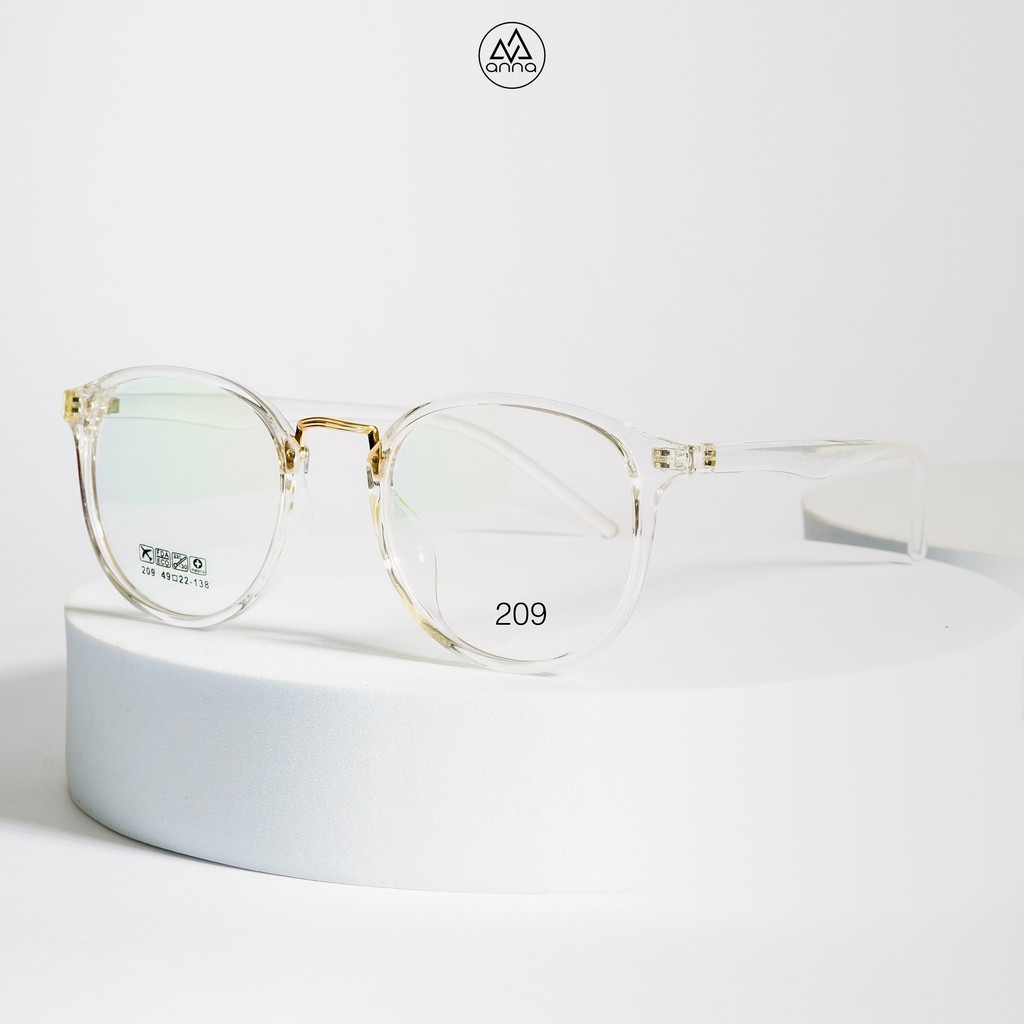 Gọng kính mắt thời trang nữ ANNA nam nữ dáng tròn gọng nhựa dẻo 170HQ003