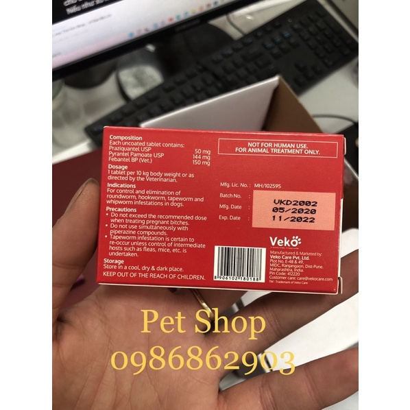 Kick TAPE-DOG dành cho cún trưởng thành  hộp 10 viên