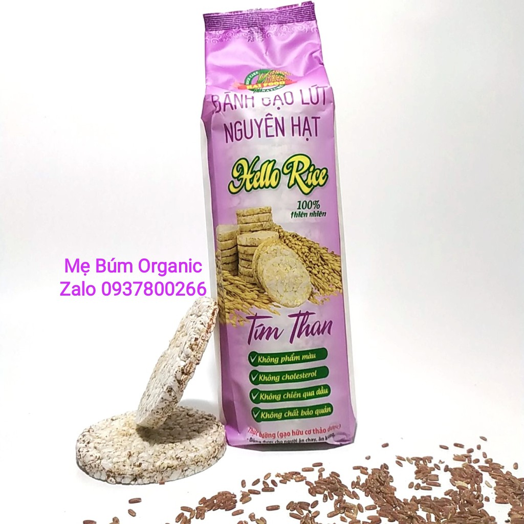 [ HCM Giao Hỏa Tốc] BÁNH GẠO LỨC TÍM THAN NGUYÊN HẠT HELLORICE ( 170g = 18 BÁNH)-PHÙ HỢP ĂN KIÊNG,TẬP GYM,GIẢM CÂN