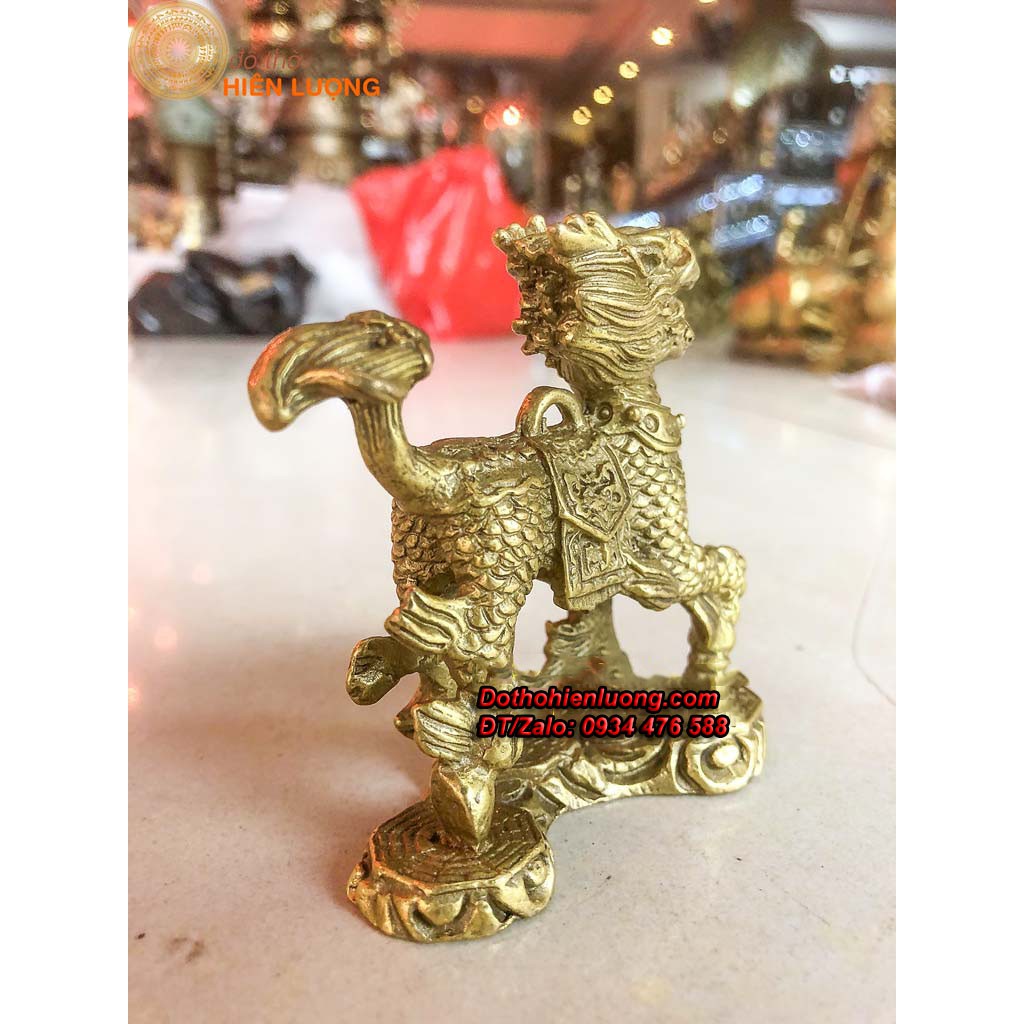 Đôi Kì Lân Treo Bằng Đồng Cao 8cm- Tứ Linh Phong Thủy