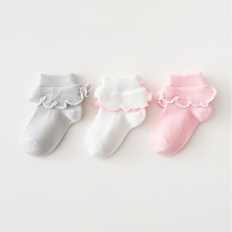 Set 3 Đôi Vớ Cotton Giữ Ấm Mùa Đông Dành Cho Các Bé