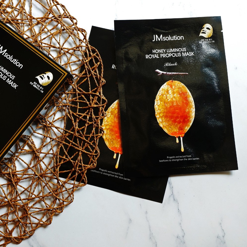 Combo 5 Mặt Nạ giấy sáp ong Jm Solution Honey Luminous Royal Propolis Mask (Mật Ong) 30ml x 5