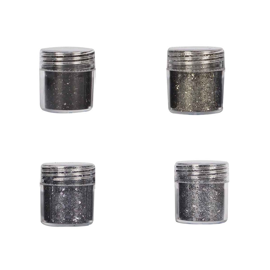 [Hàng mới về] Lọ bột kim tuyến/ 4 túi bột kim tuyết trang trí móng tay nghệ thuật
