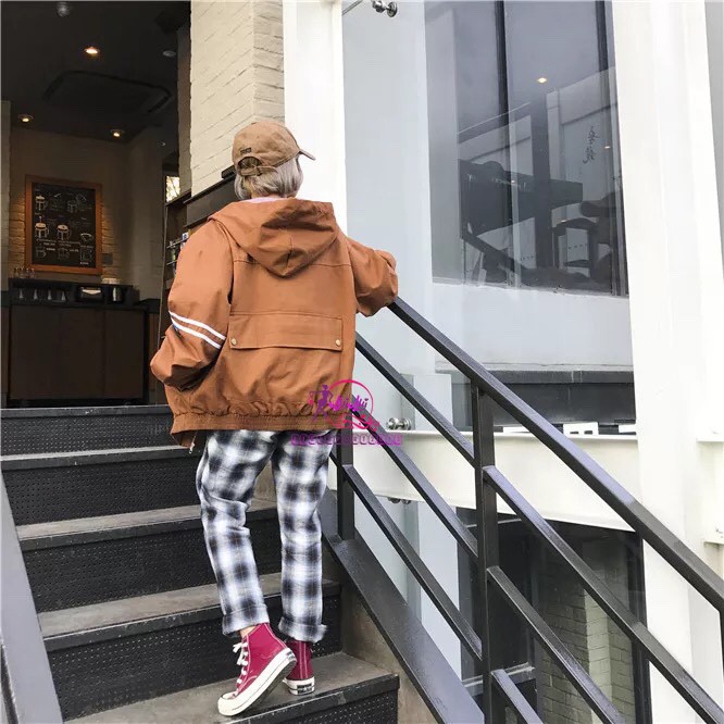 Áo khoác nữ cá tính Form Lớn dây kéo lớn M003