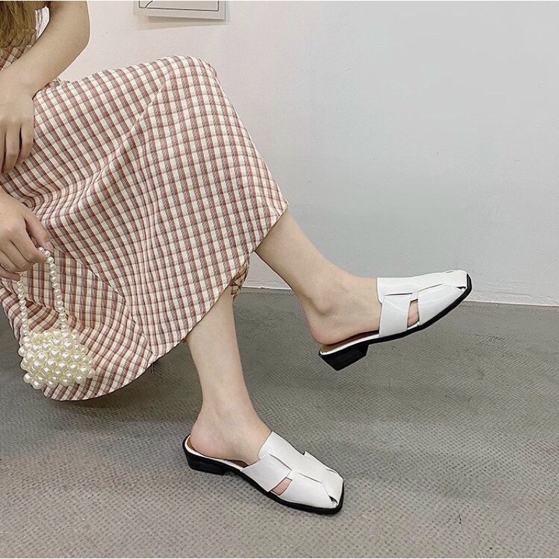 Giày sục nữ đế 3cm bít mũi