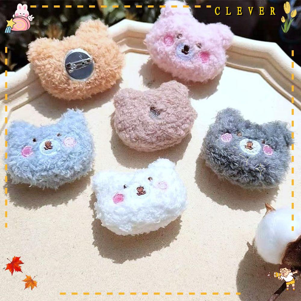Ghim Cài Áo Hình Gấu Bông Mềm Nhiều Màu Dễ Thương Cho Nữ