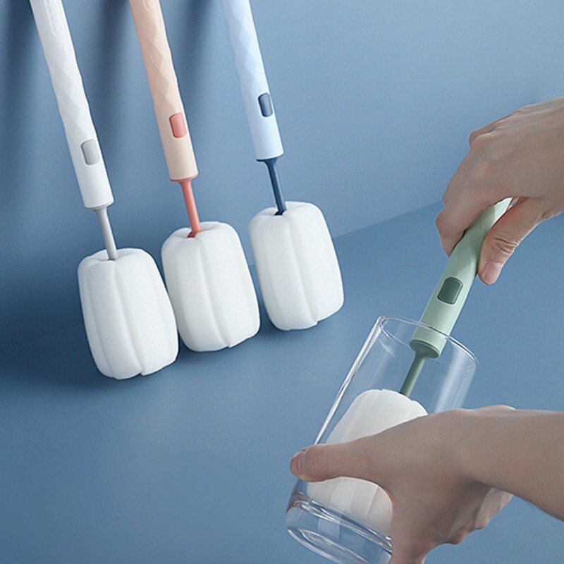 Cọ bình sữa bằng Mút Xốp - đầu mút có thể thay thế