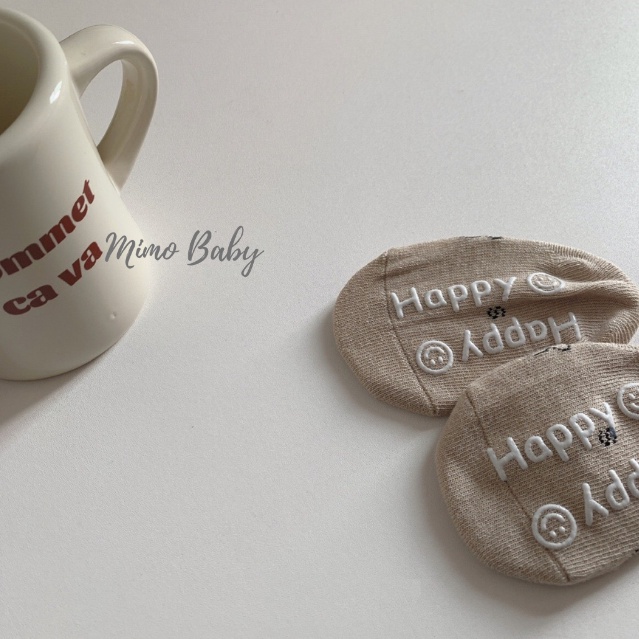 Tất vớ cổ ngắn chống trơn trượt in hình gấu dễ thương cho bé T34 Mimo Baby