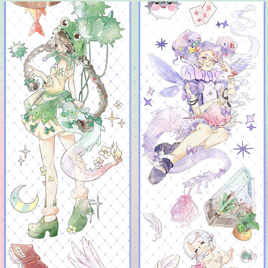 [Chiết] Washi tape nhân vật cô gái xinh đẹp Mono_box 00107