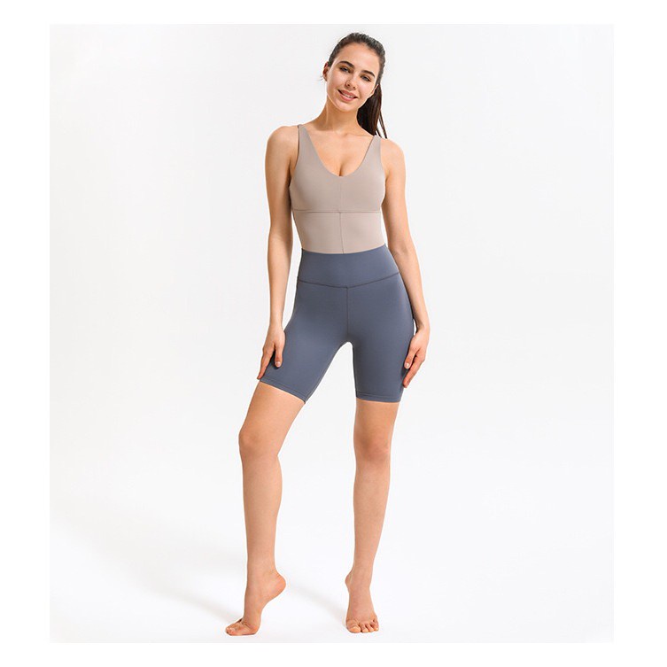 Bộ Bodysuit 2 Màu Lưng Cao Tiện Dụng Cho Nữ Tập Thể Thao