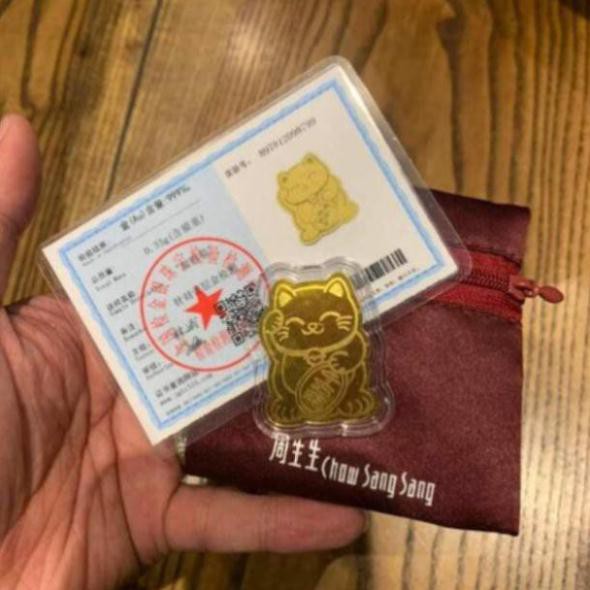 Mèo Thần Tài Mạ Vàng Dán Điện Thoại May Mắn Chiêu Tài Lộc | BigBuy360 - bigbuy360.vn