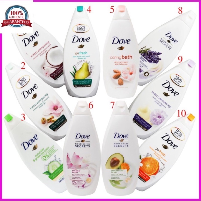 Sữa tắm Dove chai 120-180ml -200ml