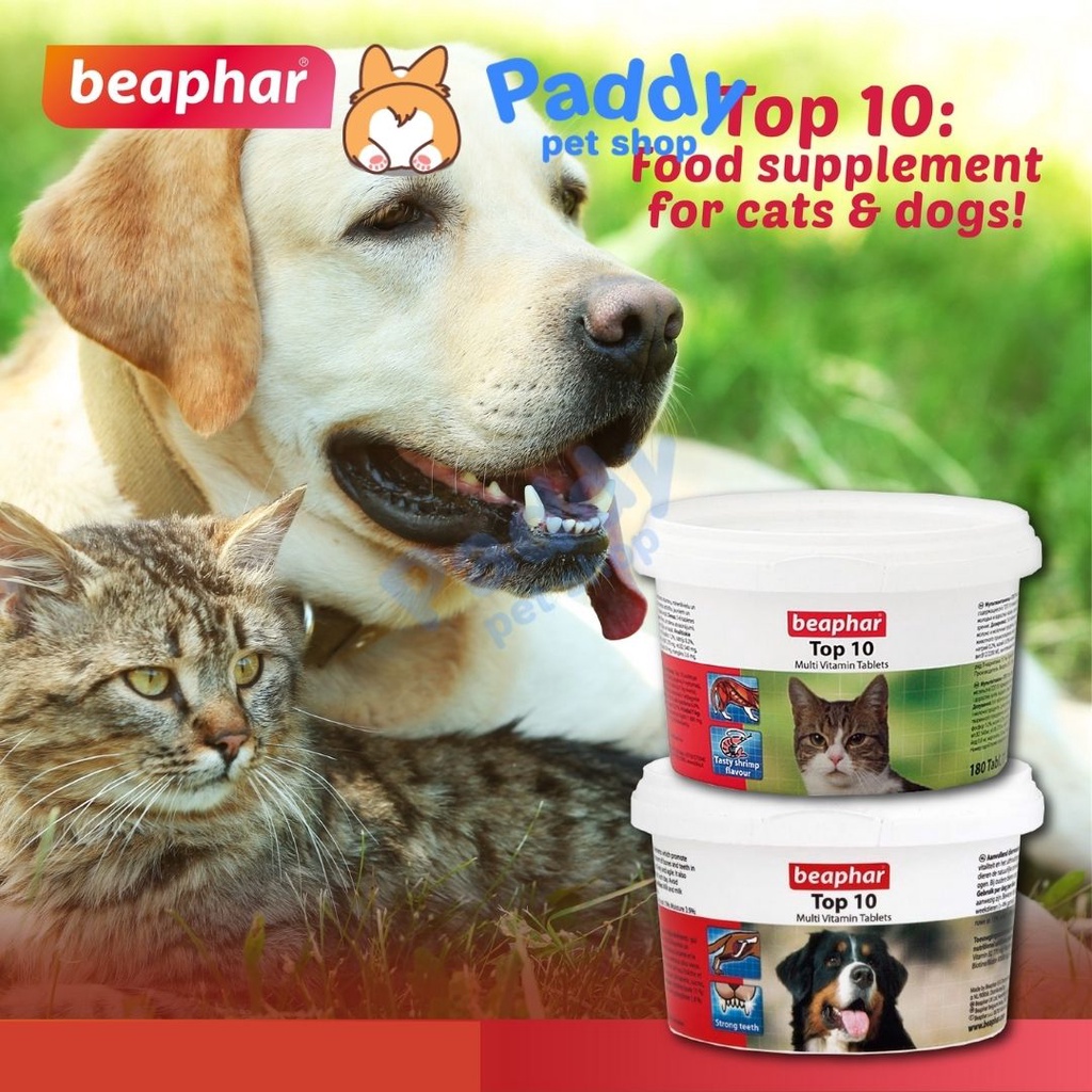 Vitamin Beaphar Cho Chó Mèo Bầu, Chó Mèo Con, Biếng Ăn (Hộp 180 viên)