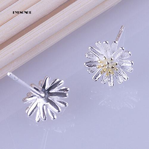 ♟Bông Tai Mạ BạC 925 HìNh Hoa CúC Dễ Thương