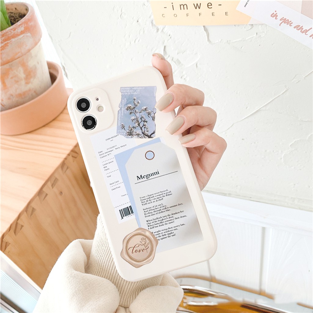 Ốp lưng iphone cạnh vuông Thiệp Megumi dành cho iphone 6 đến 14promax - E135